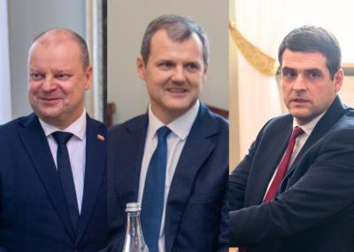 S. Skvernelis, G. Paluckas ir R. Žemaitaitis. Prezidentūros nuotr.